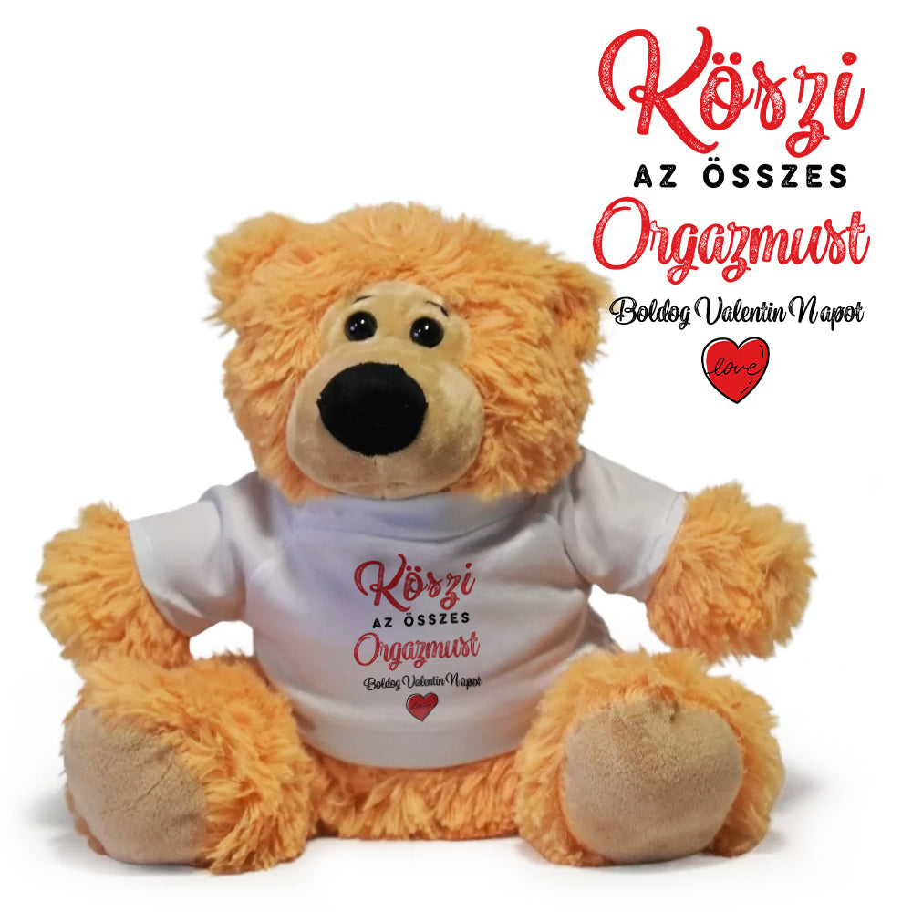 Köszi az összes - Páromnak plüss maci